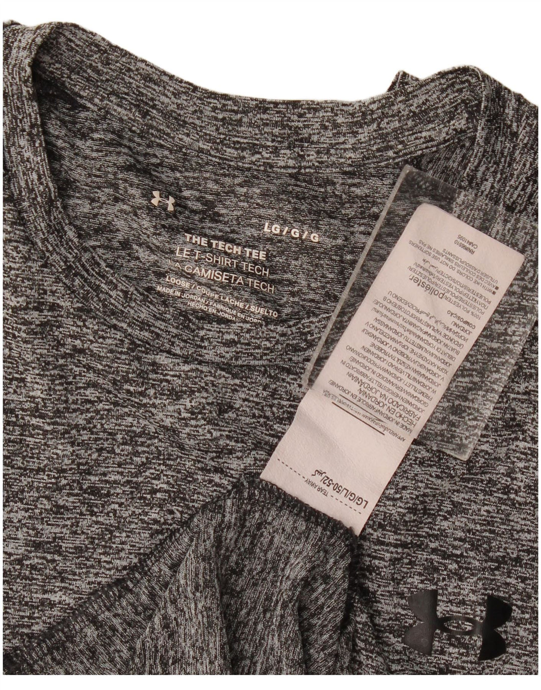 Under Armour T-Shirt Homme Haut Large Gris Moucheté Polyester