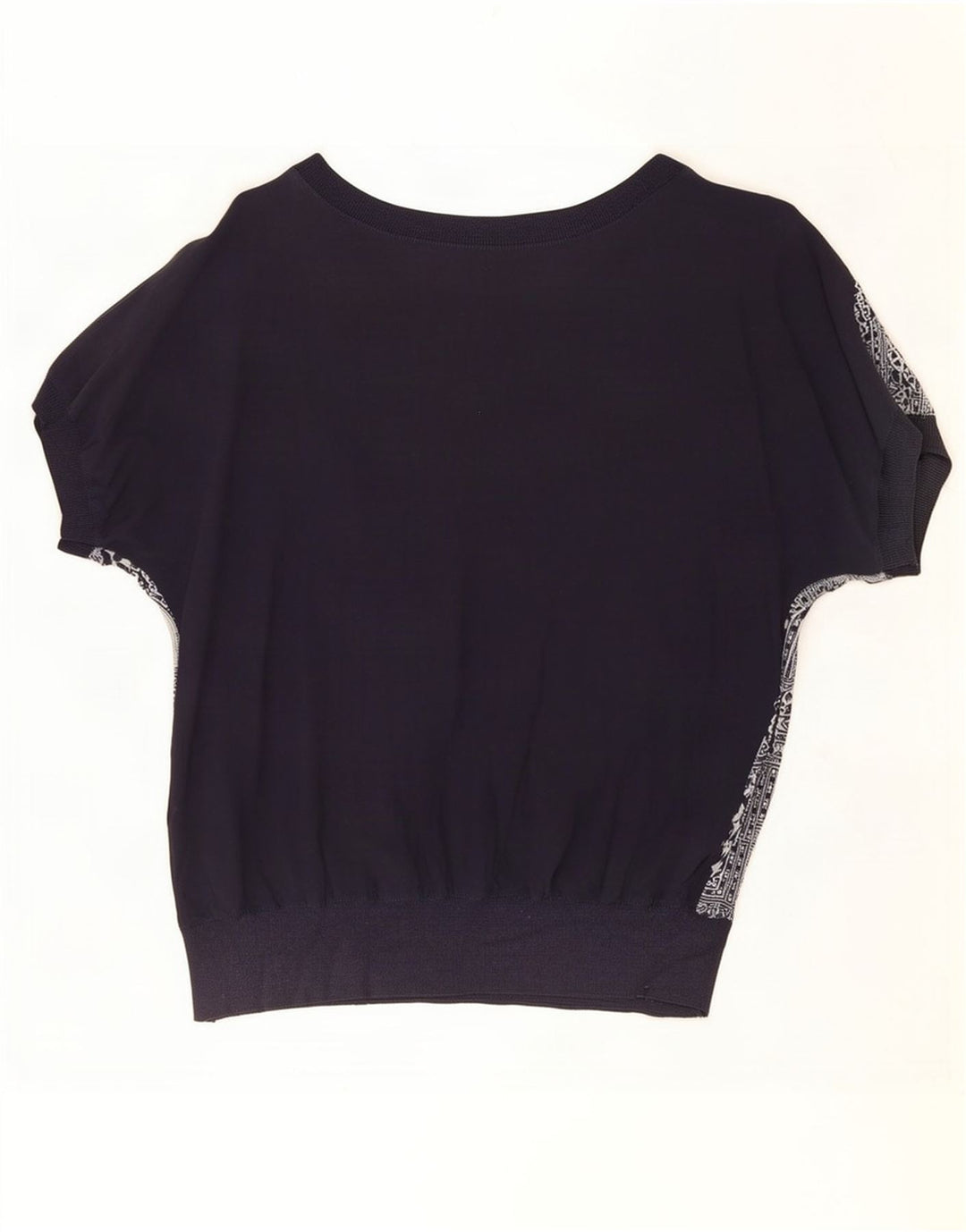 Diana Bentall's Chemisier surdimensionné pour femme UK 16 Grand patchwork bleu marine