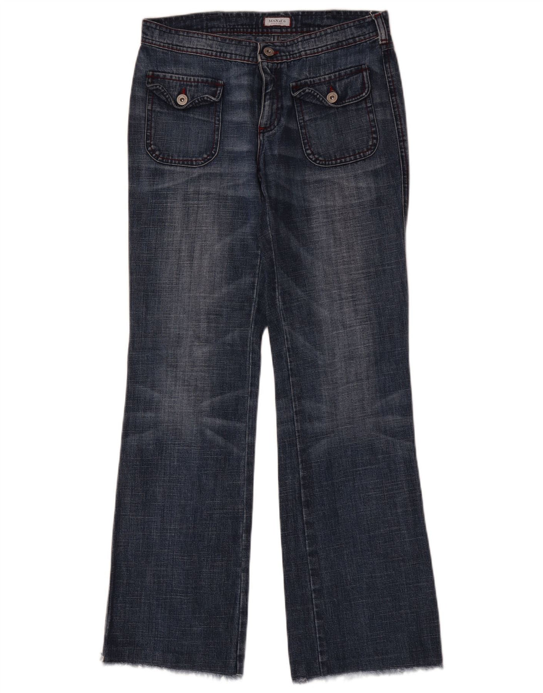 Max & Co. Jean évasé pour femme IT 42 Medium W30 L32 Bleu Coton