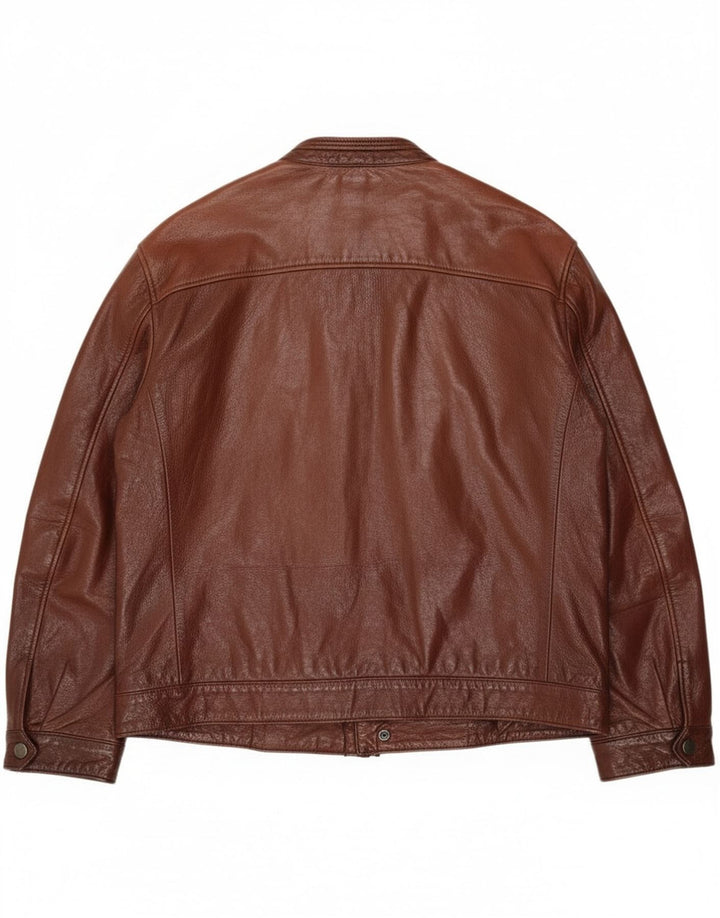 veste en cuir homme vintage UK 38 Cuir brun moyen