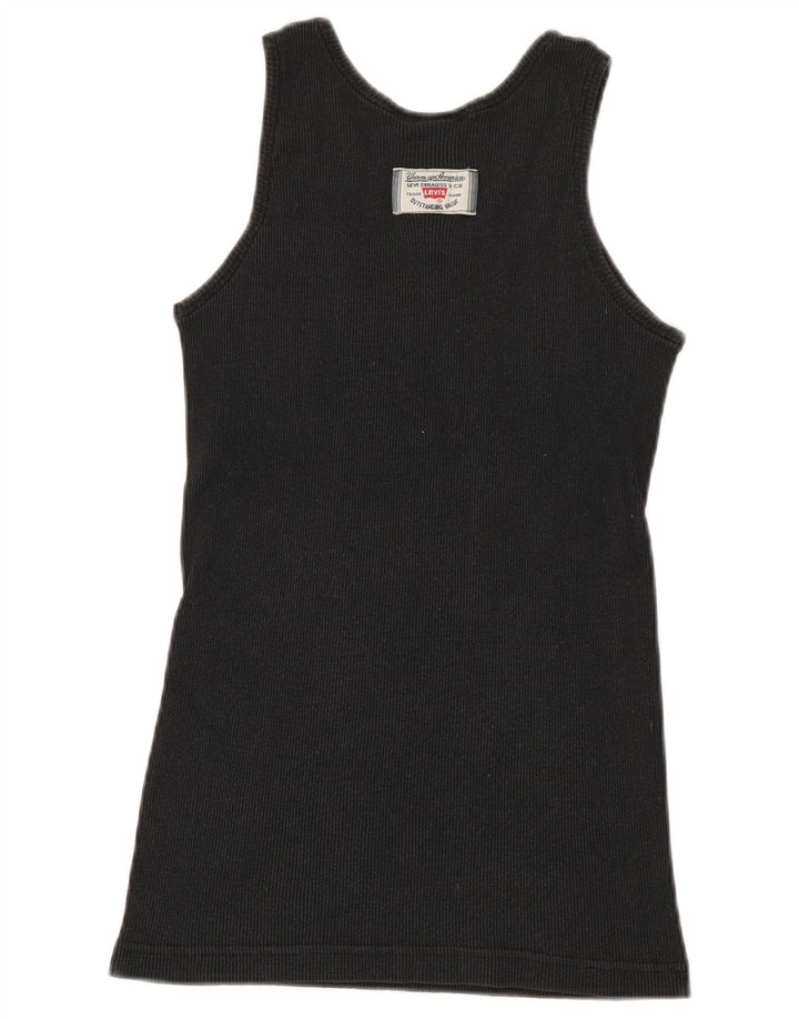 Levi's Débardeur Femme UK 12 Medium Noir Coton