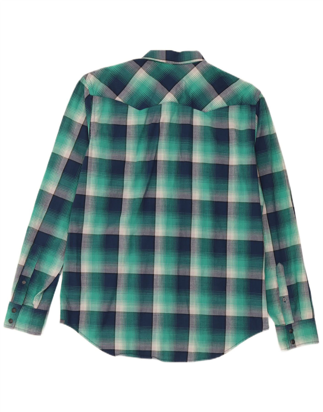 American Eagle Outfitters Chemise ajustée pour homme en coton à carreaux bleu marine moyen