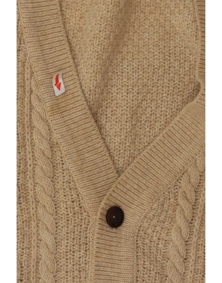 Think Pink Pull Cardigan Homme IT 48 Laine d'Agneau Beige Moyen