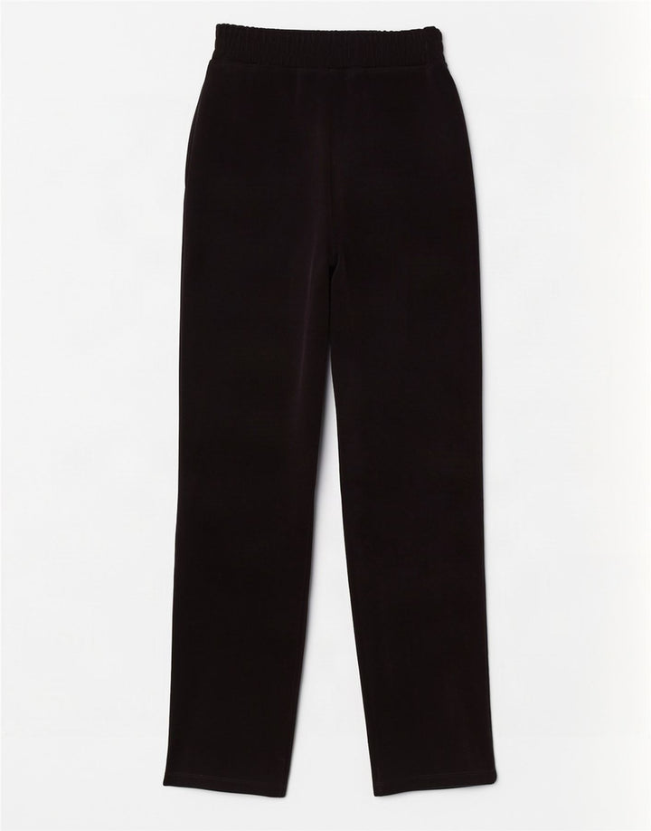 Guess Pantalon de survêtement en velours pour femme UK 10 Small Noir Polyester