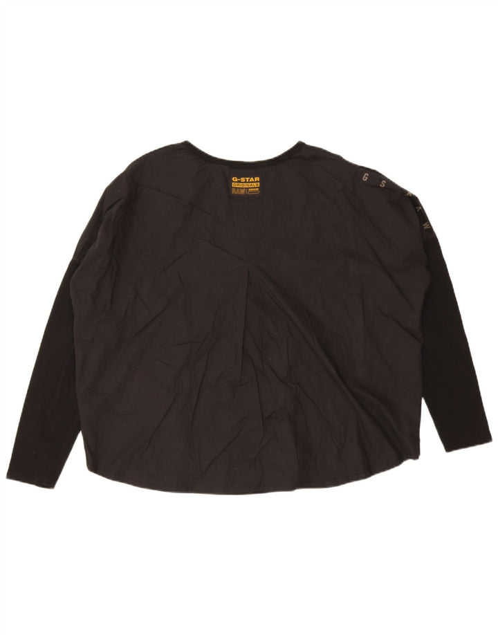 G-Star Haut oversize à manches longues pour femme UK 14 Coton noir moyen