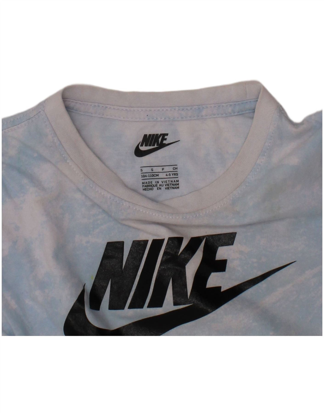 NIKE Haut T-Shirt Graphique Garçon 4-5 Ans Petit Bleu Tie Dye