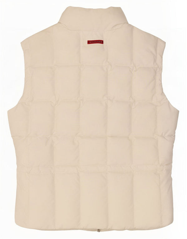 Tommy Hilfiger Gilet rembourré pour femme UK 14 Large Blanc Polyester