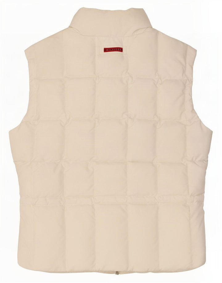 Tommy Hilfiger Gilet rembourré pour femme UK 14 Large Blanc Polyester