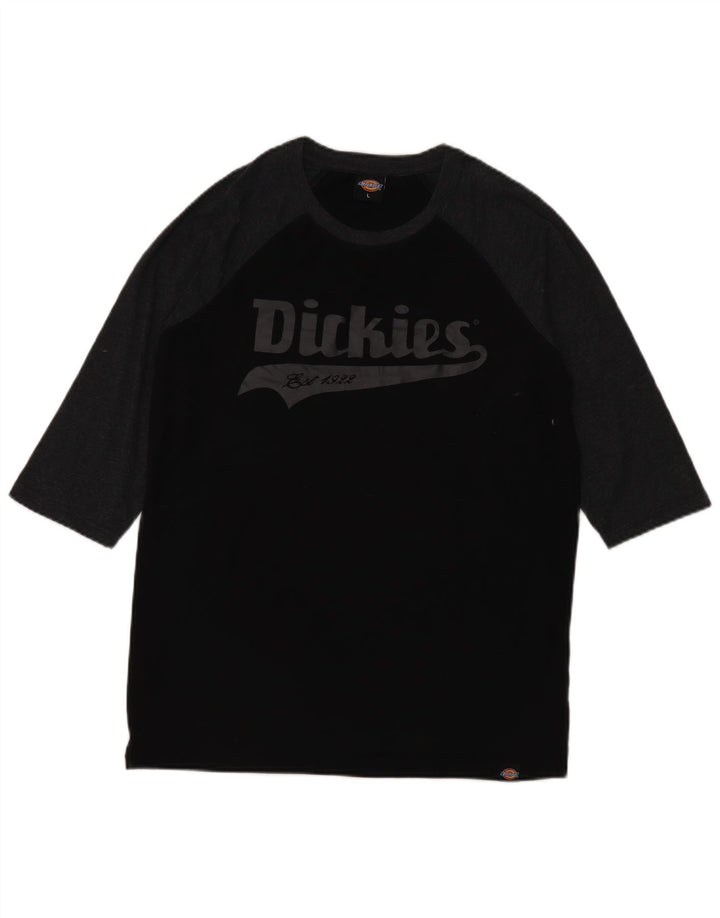 Dickies Haut graphique à manches 3/4 pour homme en coton color block noir