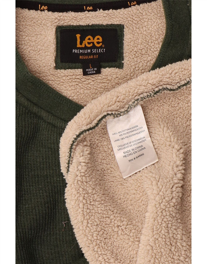 Lee Sweat-shirt coupe régulière pour hommes, grand coton vert