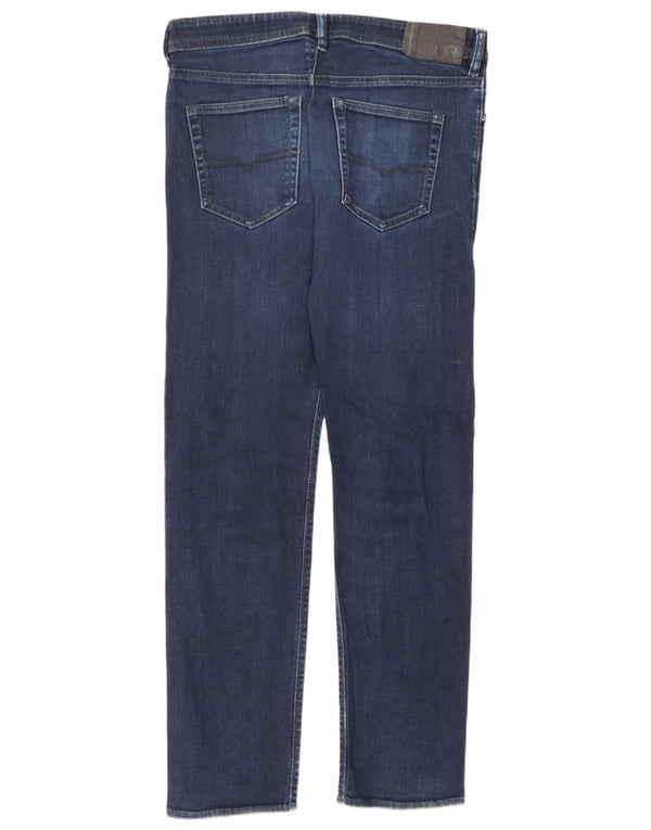 Diesel Homme Buster Regular Slim Fuselé Jean W32 L32 Bleu Marine Coton