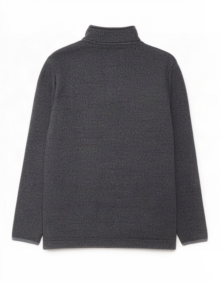Weird Fish Sweat-shirt à col zippé pour homme en polyester moucheté grand gris