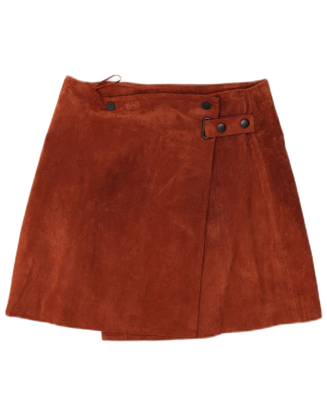 Mango Jupe portefeuille en daim pour femme Small W26 Marron