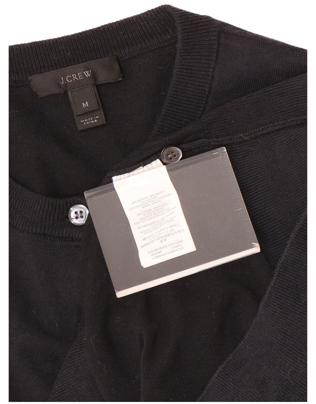 J. Crew Cardigan court pour femme UK 12 en coton bleu marine moyen