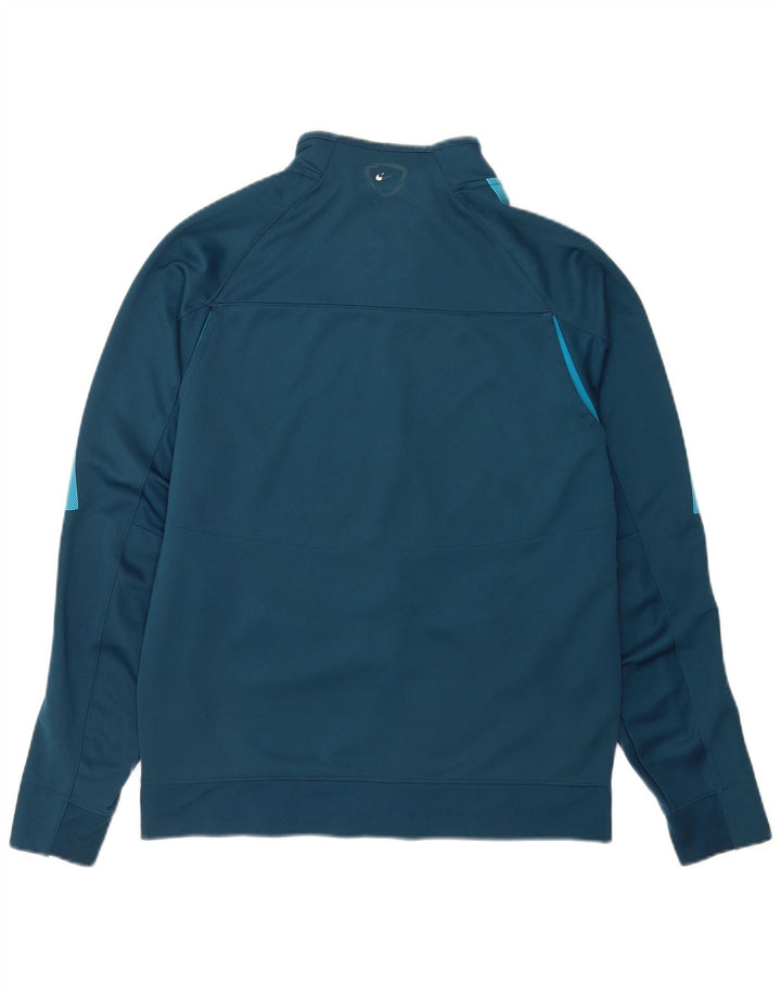 Nike Hommes Dri Fit Survêtement Top Veste Grand Bleu Colorblock Polyester