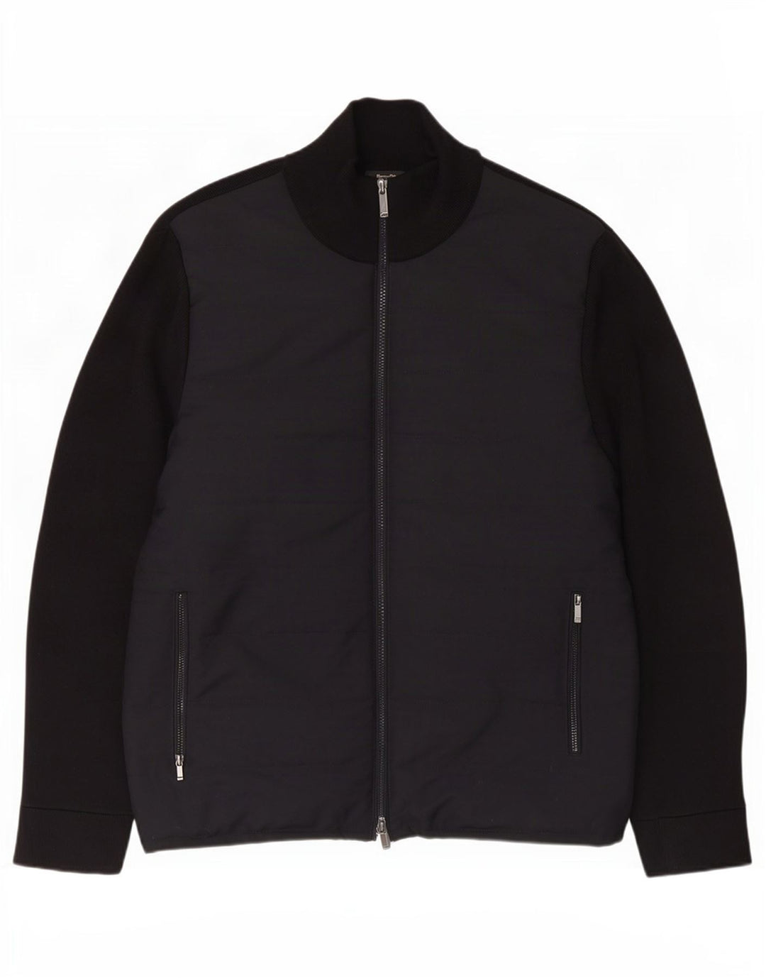 Massimo Dutti Veste Bomber Homme UK 42 XL Coton Noir