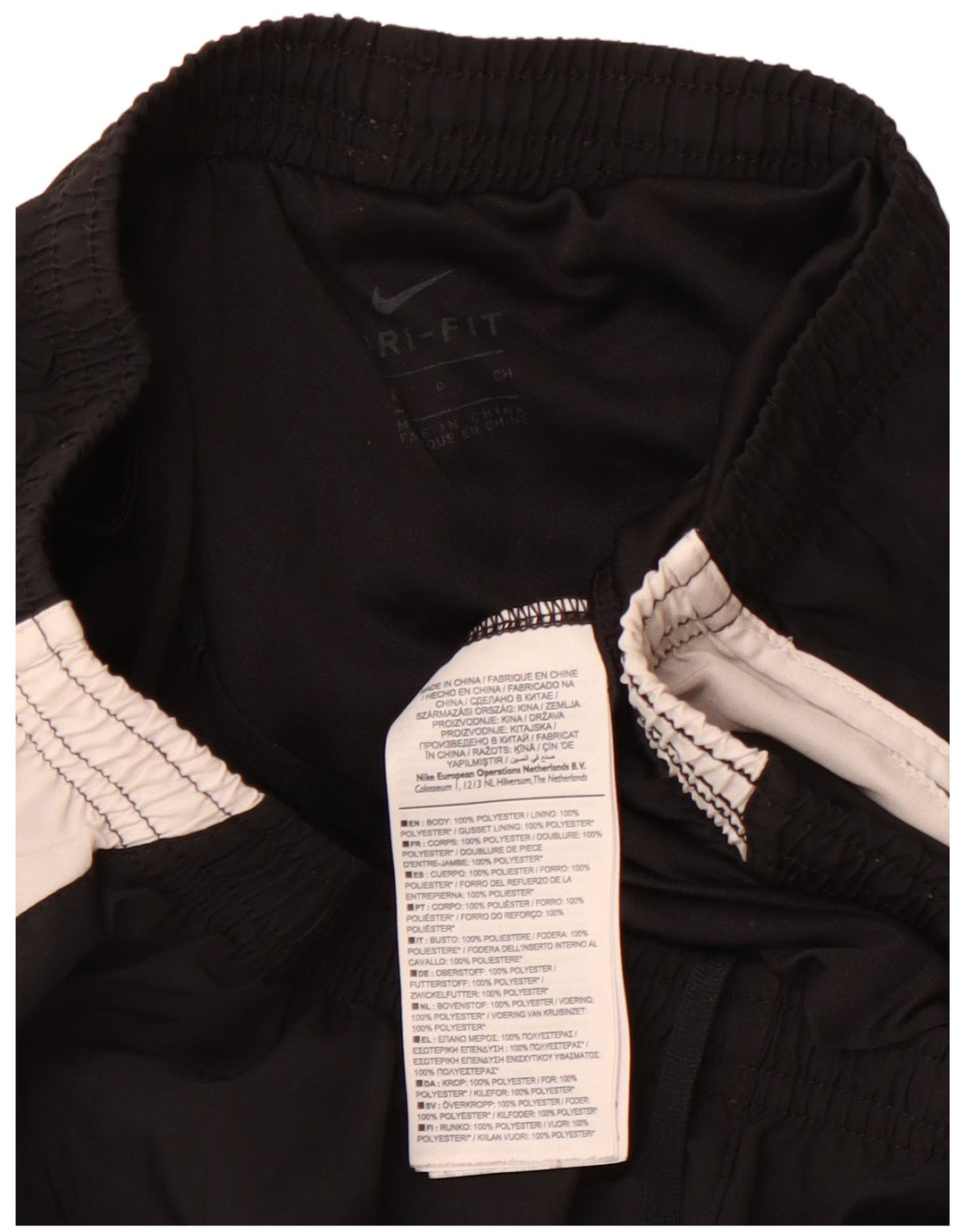 NIKE Short de sport Dri Fit pour femme UK 8 Small Noir Colorblock Polyester