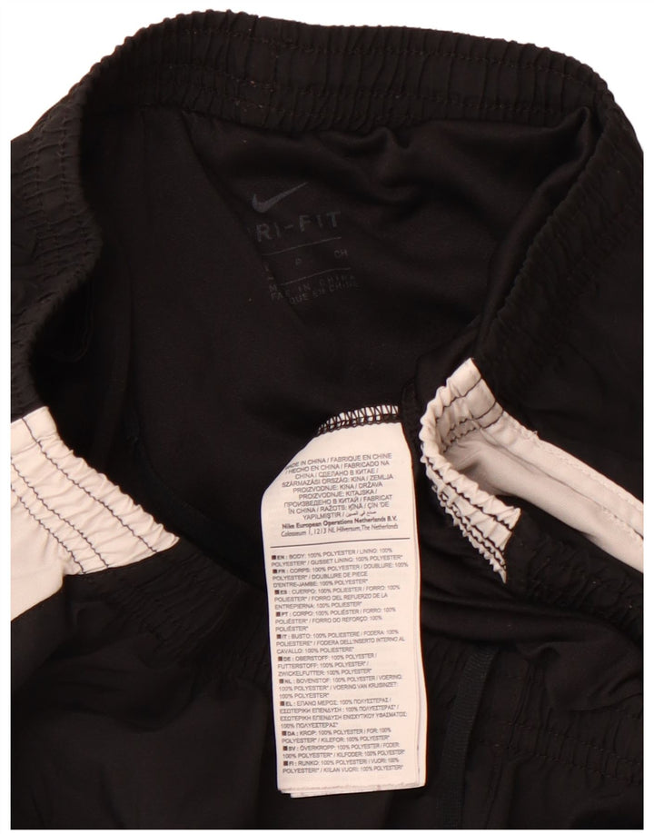 NIKE Short de sport Dri Fit pour femme UK 8 Small Noir Colorblock Polyester