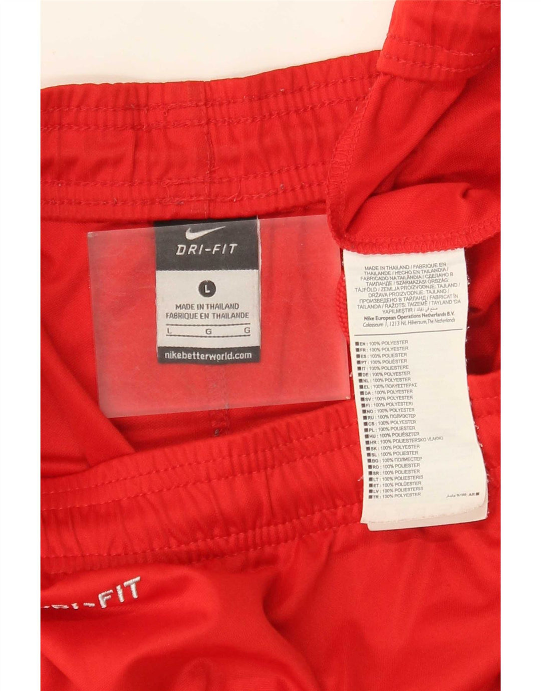 Nike Short de sport Dri Fit pour homme en polyester rouge Taille L