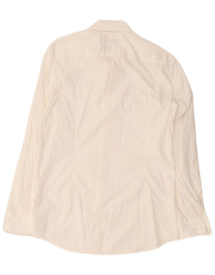 Hugo Boss Chemise slim fit pour homme Taille 42 16 1/2 Large Blanc