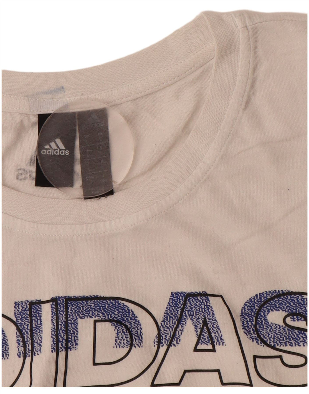 Adidas T-shirt graphique pour hommes, grand, en coton blanc