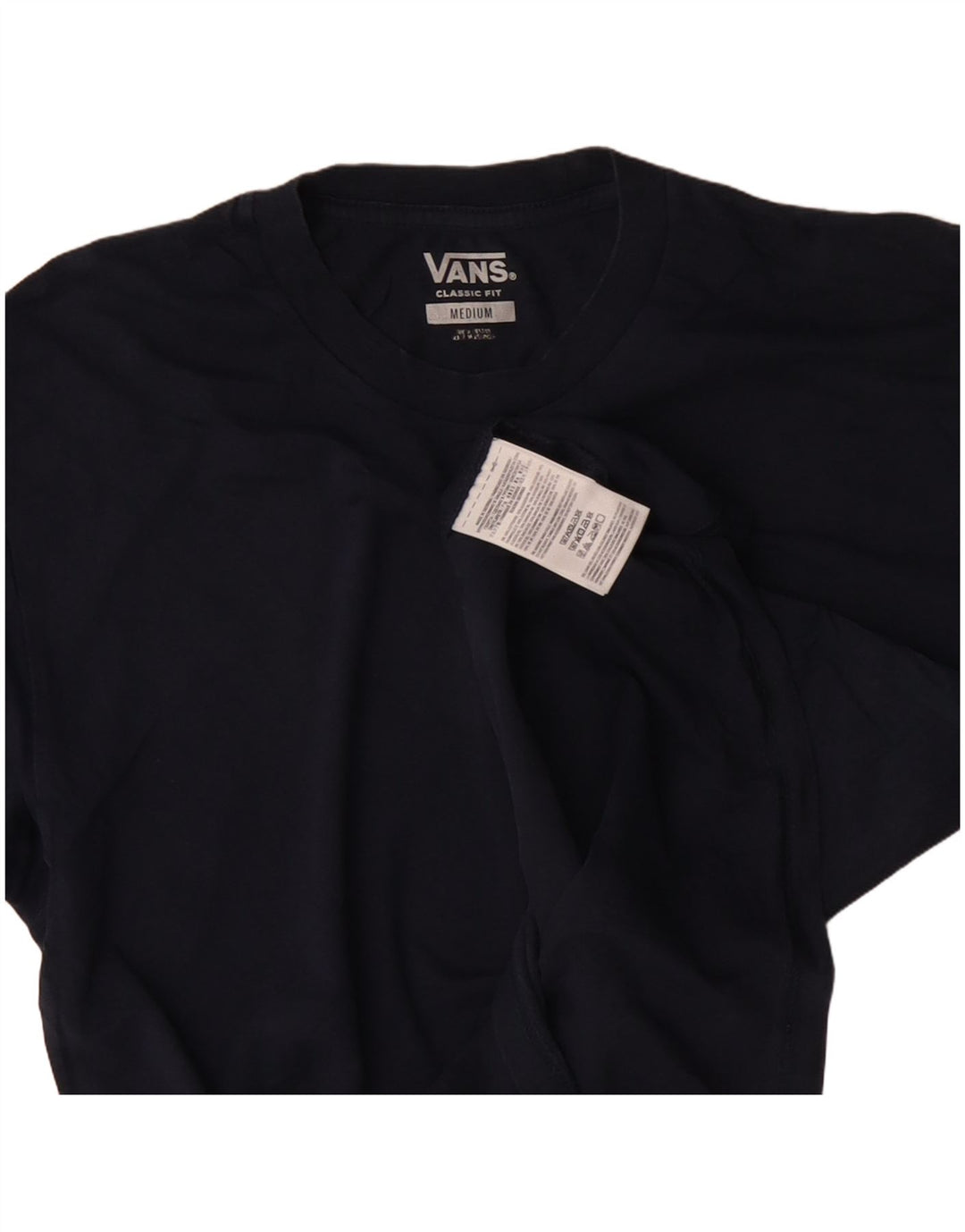 VANS T-shirt coupe classique pour homme en coton bleu marine moyen