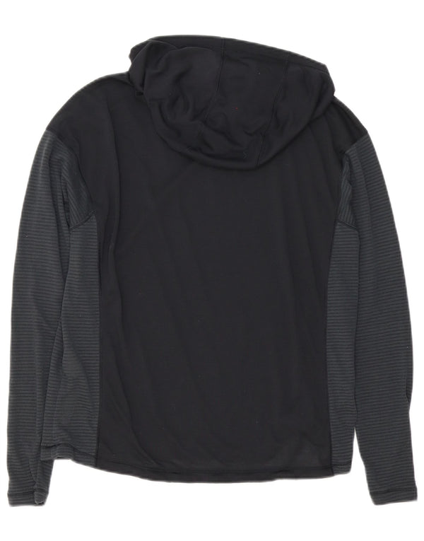 Under Armour Heat Gear Haut à capuche à manches longues pour femme UK 10 Small Noir