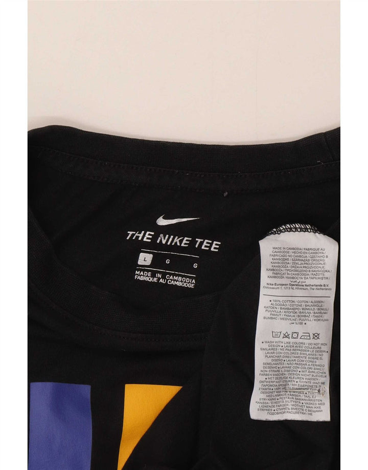 Nike T-shirt graphique pour homme en coton noir Taille L
