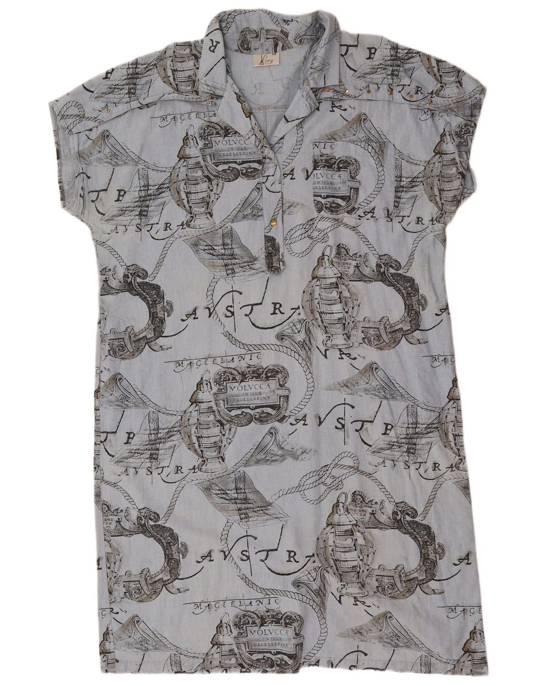 Romy Robe droite graphique pour femme IT 54 3XL Bleu