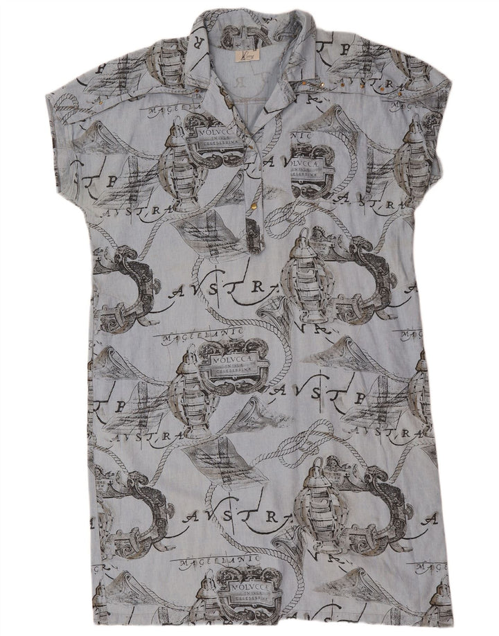 Romy Robe droite graphique pour femme IT 54 3XL Bleu