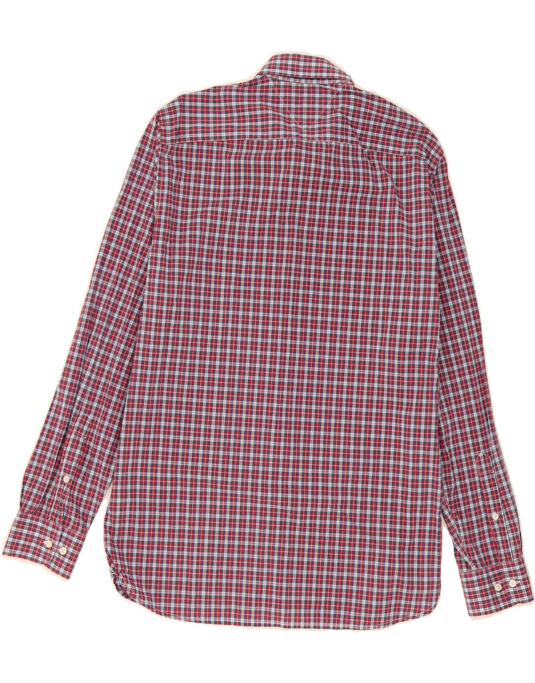 TOMMY HILFIGER Mens Regular Fit Shirt Large Red Check Cotton Vintage Tommy Hilfiger and Second-Hand Tommy Hilfiger from Messina Hembry 