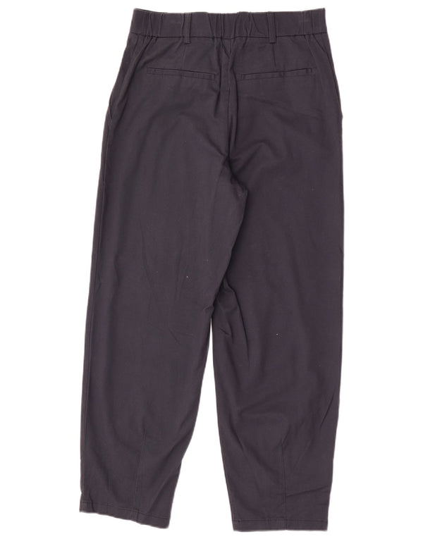 Zara Pantalon Chino Fuselé Femme Petit W26 L26 Bleu Marine Coton