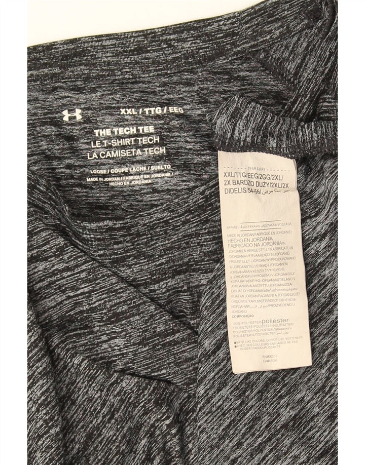 Under Armour T-Shirt Homme Top 2XL Gris Moucheté Polyester