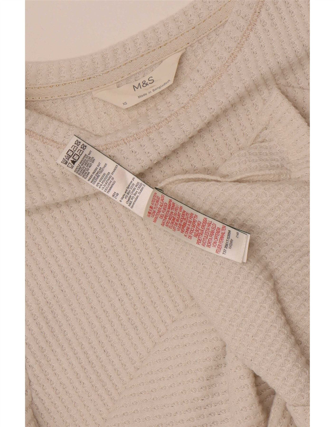 Marks & Spencer Chemisier Femme UK 6 XS Blanc Viscose