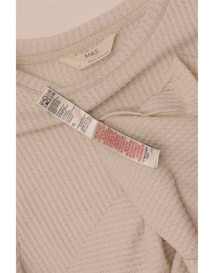 Marks & Spencer Chemisier Femme UK 6 XS Blanc Viscose