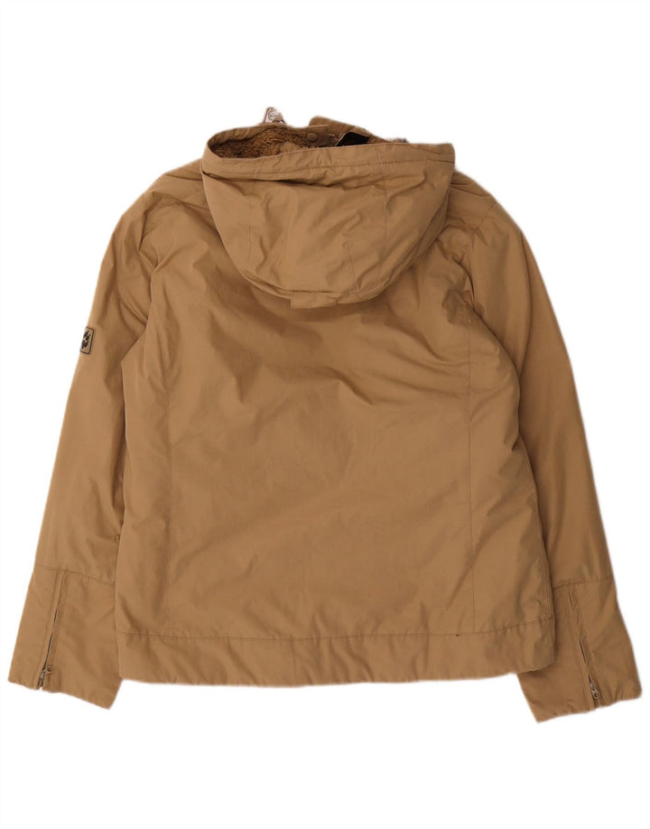 Jack Wolfskin Veste coupe-vent à capuche pour femme UK 12 Beige moyen