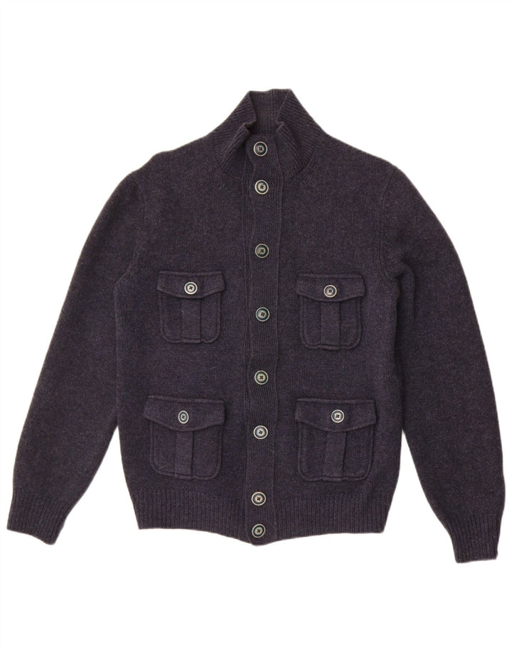 Pull Cardigan Militaire Homme Petit Bleu Marine