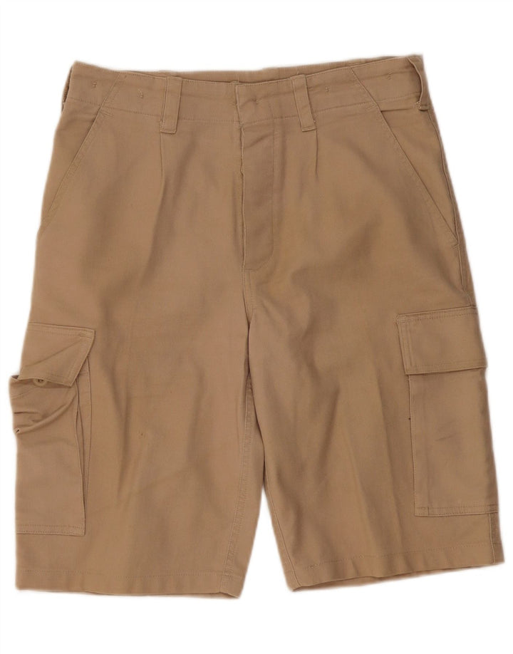 VINTAGE Short Cargo Homme IT 46 Petit W32 Coton Beige