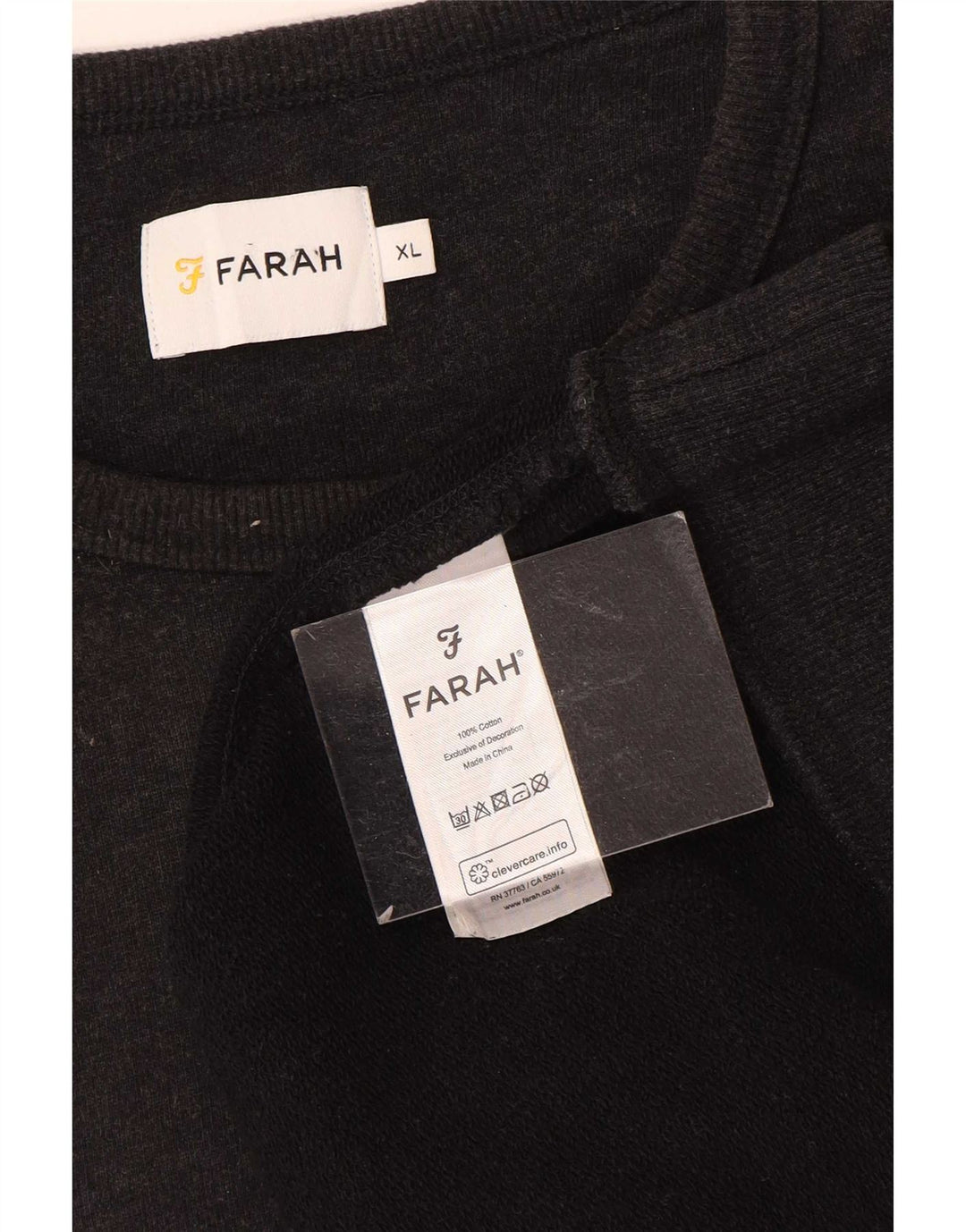 Farah Sweatshirt Jumper XL Gris Coton Homme