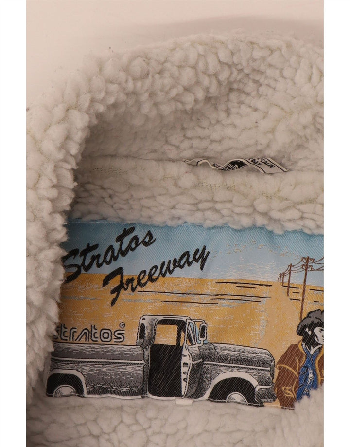 STRATOS Veste Sherpa en Jean pour Homme UK 42 XL Bleu Coton