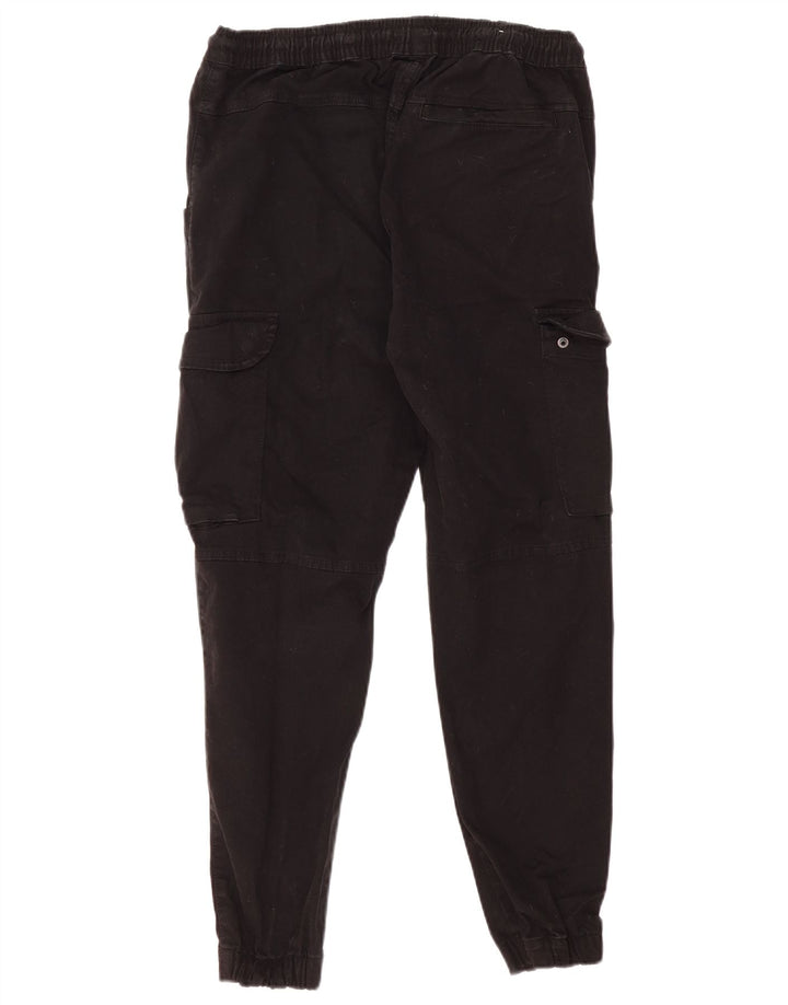 Zara Pantalon Cargo Joggers Homme Moyen W30 L27 Coton Noir