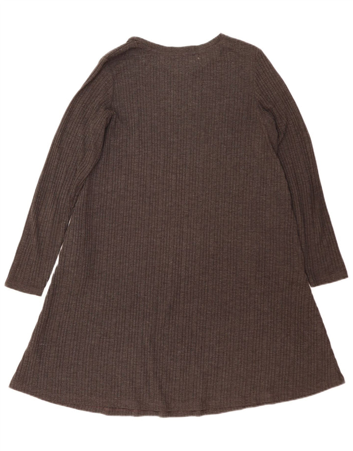 Marks & Spencer Robe pull à manches longues pour femme UK 14 Large Gris Polyester