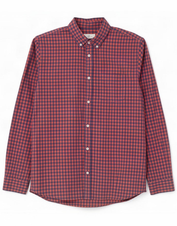 Gap Chemise cintrée pour hommes, grand coton vichy rouge