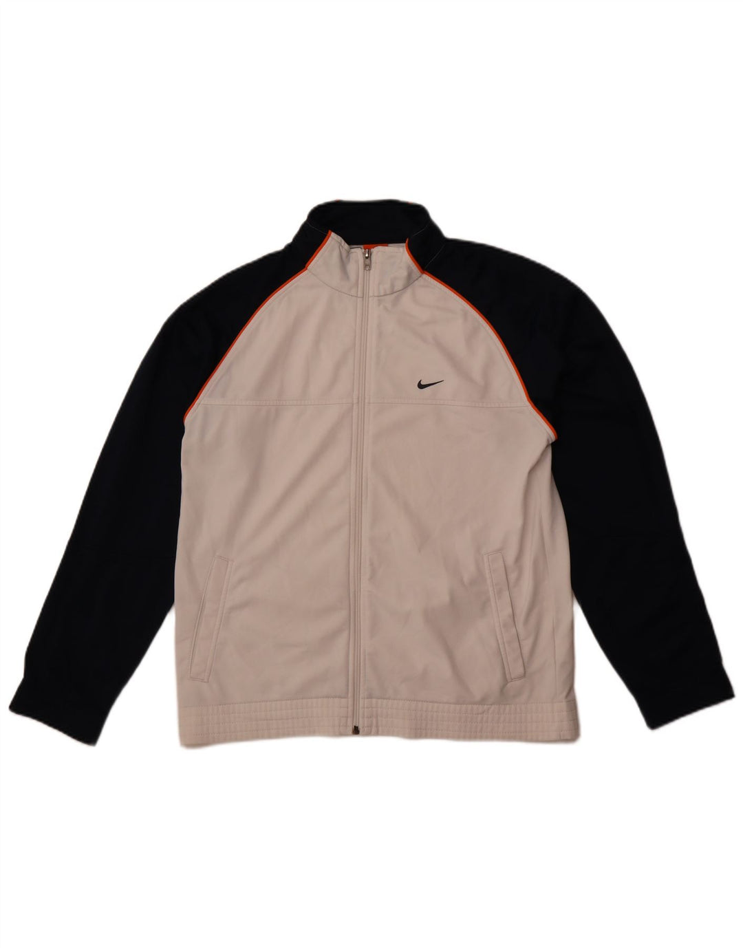 Veste de survêtement Nike pour homme UK 38/40 Polyester color block blanc moyen