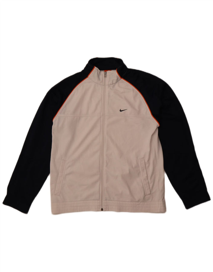 Veste de survêtement Nike pour homme UK 38/40 Polyester color block blanc moyen