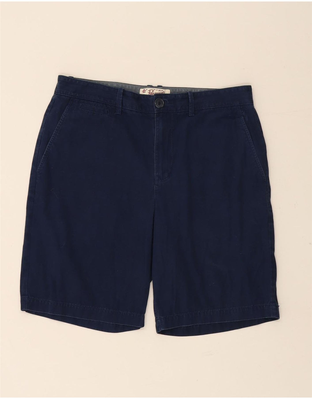 PENGUIN Short Chino Homme W32 Bleu Marine Moyen Coton