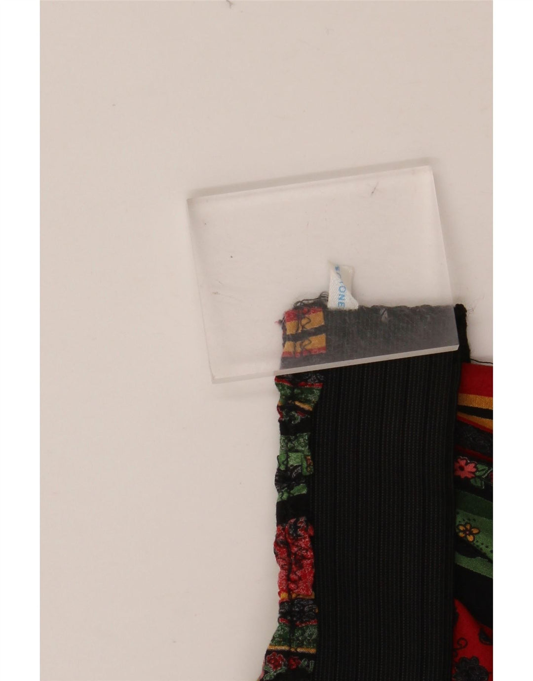 VINTAGE Jupe trapèze taille haute femme W24 XS Coton floral multicolore