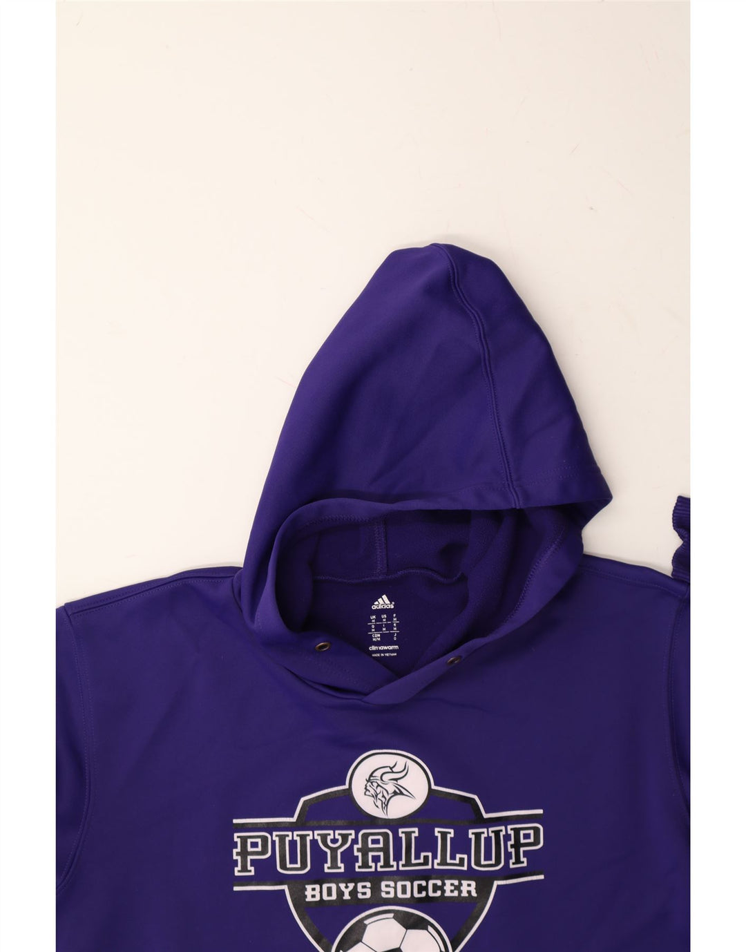 ADIDAS Mens Climawarm Graphic Hoodie Jumper Medium Purple Polyester Vintage Adidas and Second-Hand Adidas from Messina Hembry 