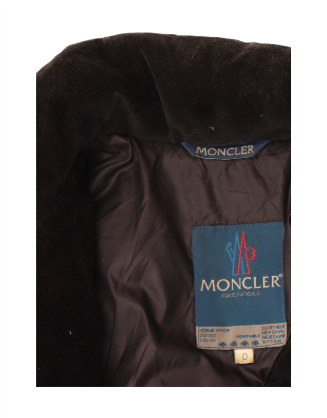 Moncler Veste matelassée en velours surdimensionnée pour femme Taille 0 XS Coton noir