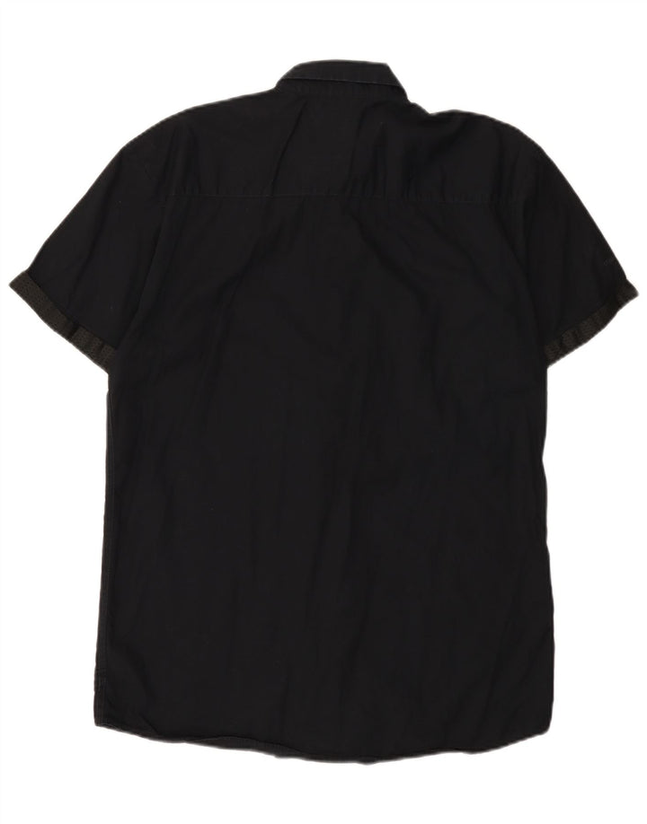 Jack & Jones Chemise à manches courtes pour homme Large Noir Coton